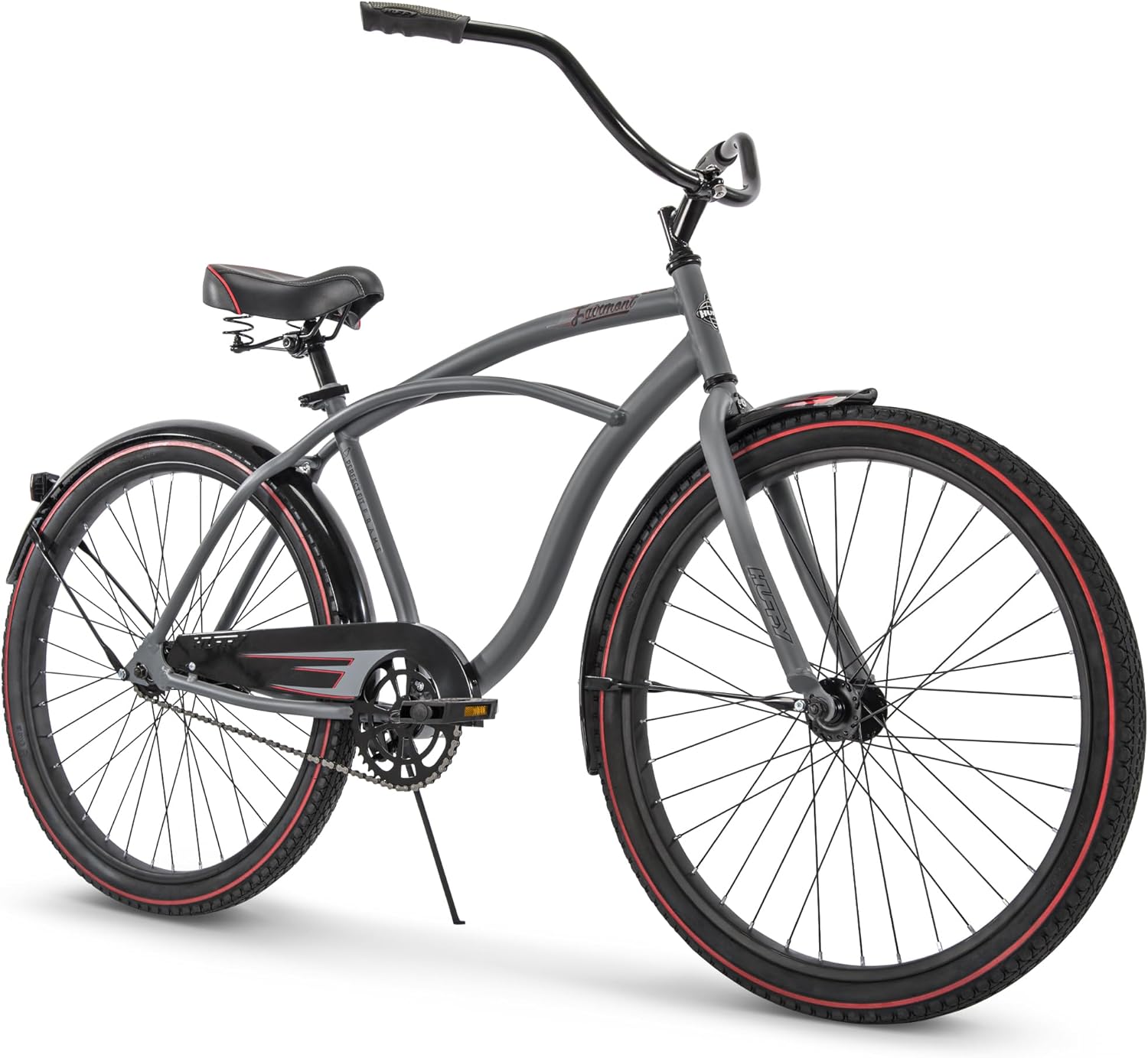Huffy Fairmont Cruiser — Matte Gray — Panama Jack beach cruiser bike by Huffy